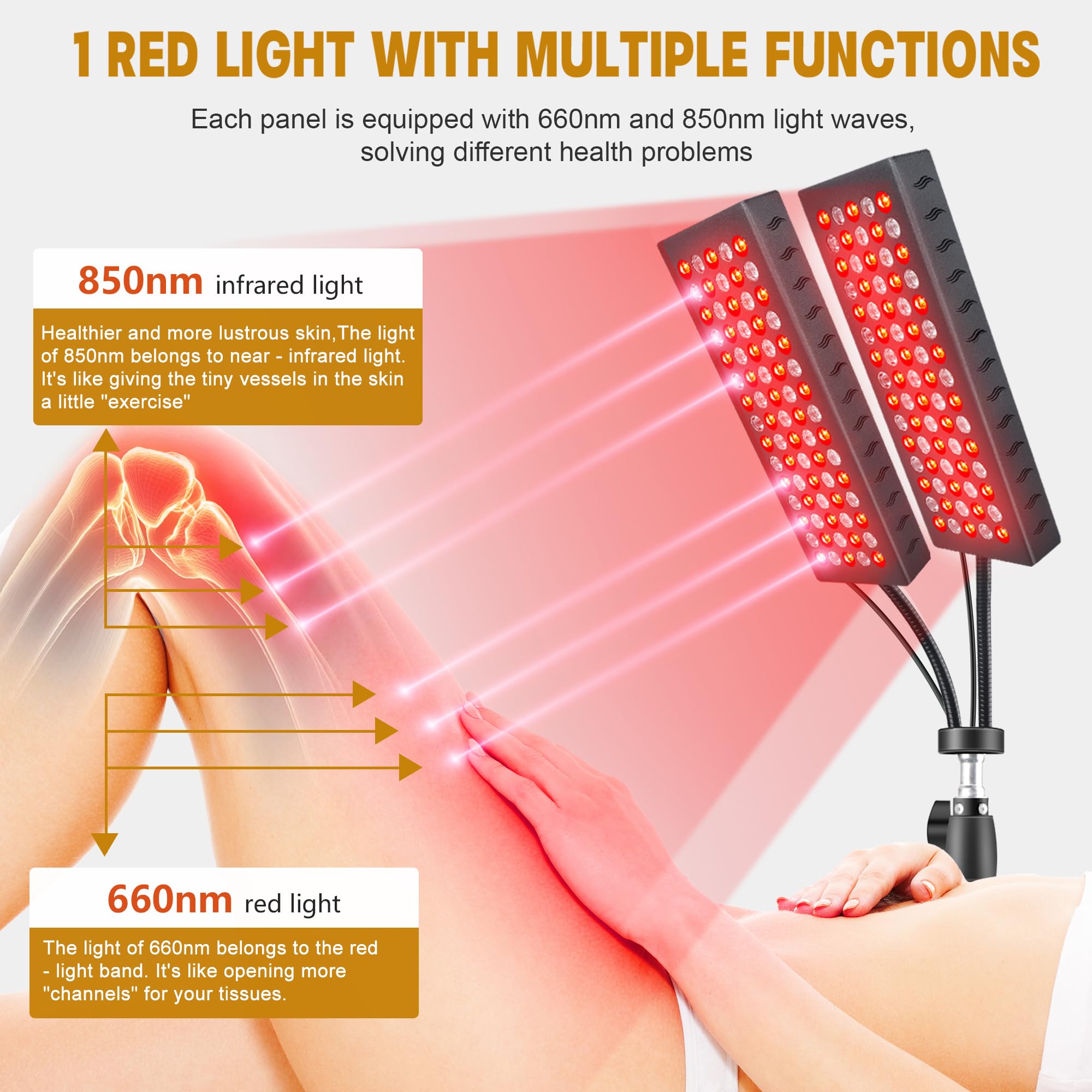 Astarexin lampe de thérapie: panneau large offrant une couverture corporelle étendue.