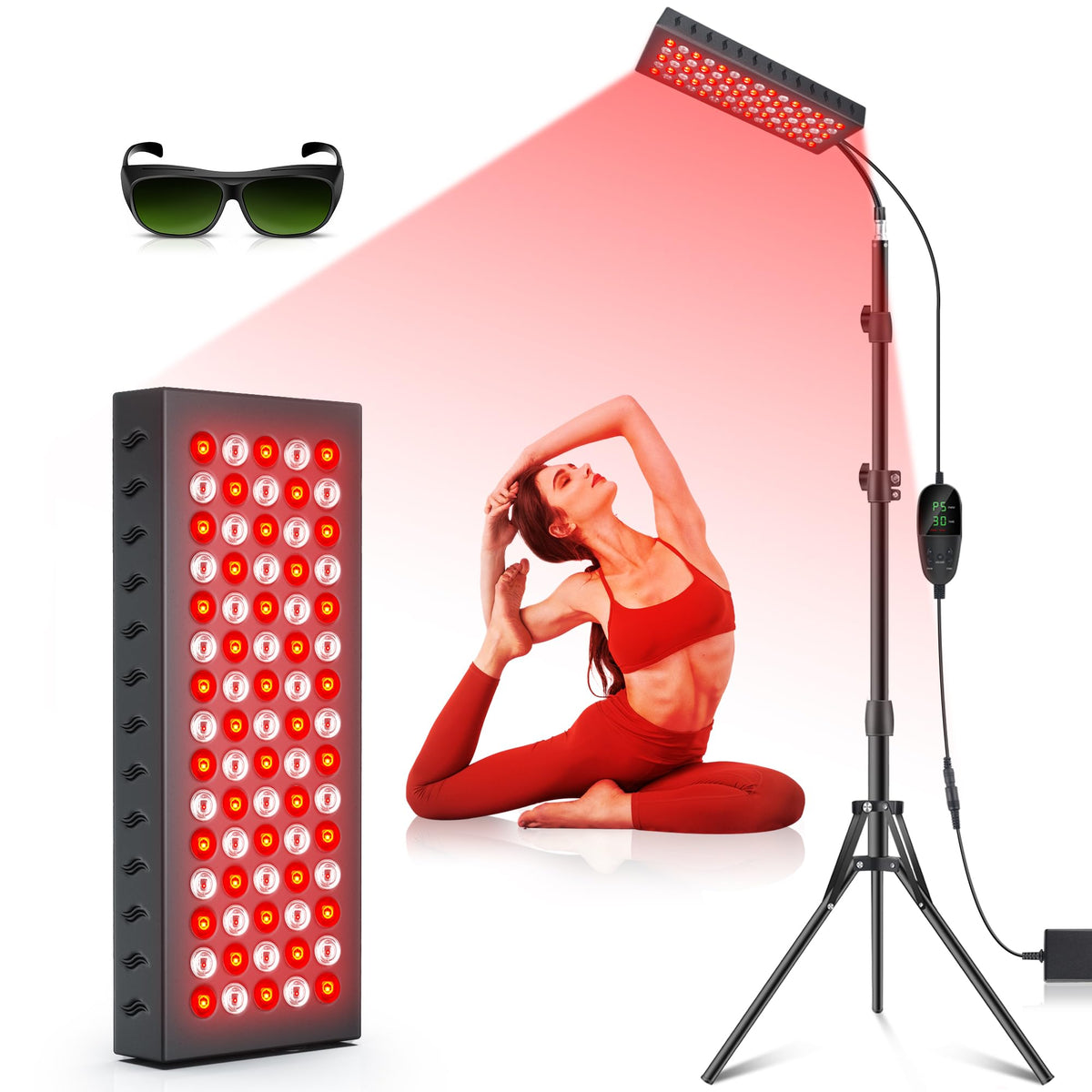 Astarexin lampe thérapie lumière rouge près du visage pour revitaliser la peau.