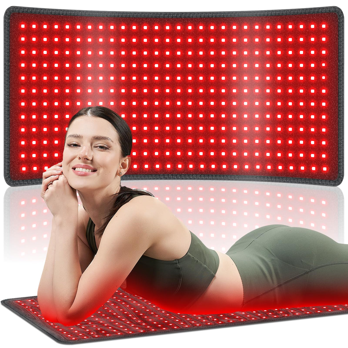 Astarexin Tapis Lumière Rouge grand format pour le dos et les jambes, favorise relaxation musculaire.
