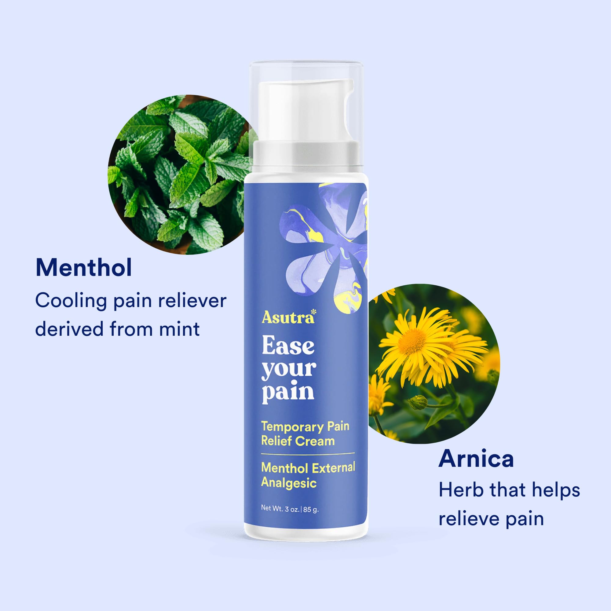 ASUTRA Relief Cream flacon airless pour une application hygiénique.