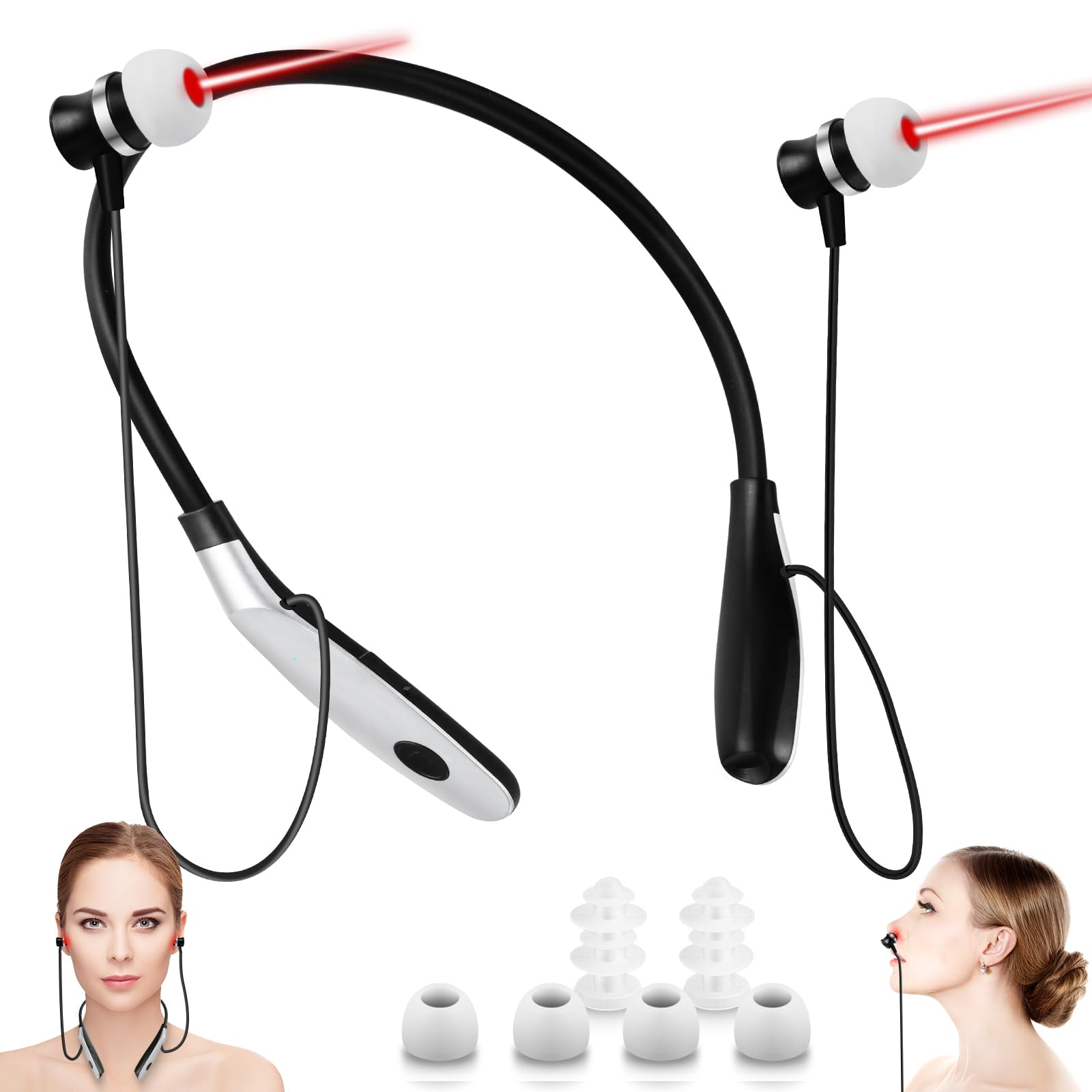 Aswaysun therapy lumineuse rouge 650nm pour oreilles et nez, confort quotidien
