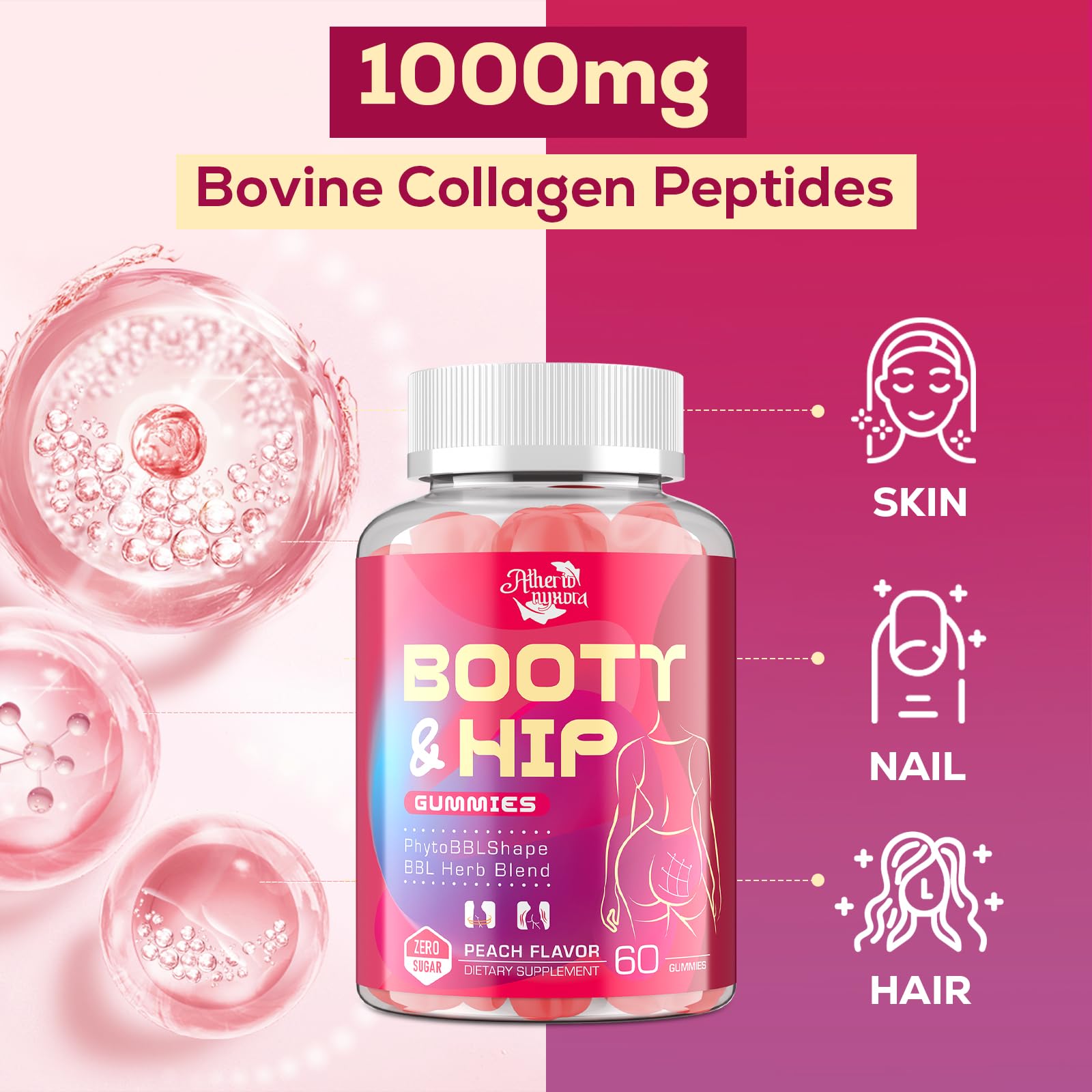 Bouteille Booty Gums d'Atherionyxora prête à l'usage.