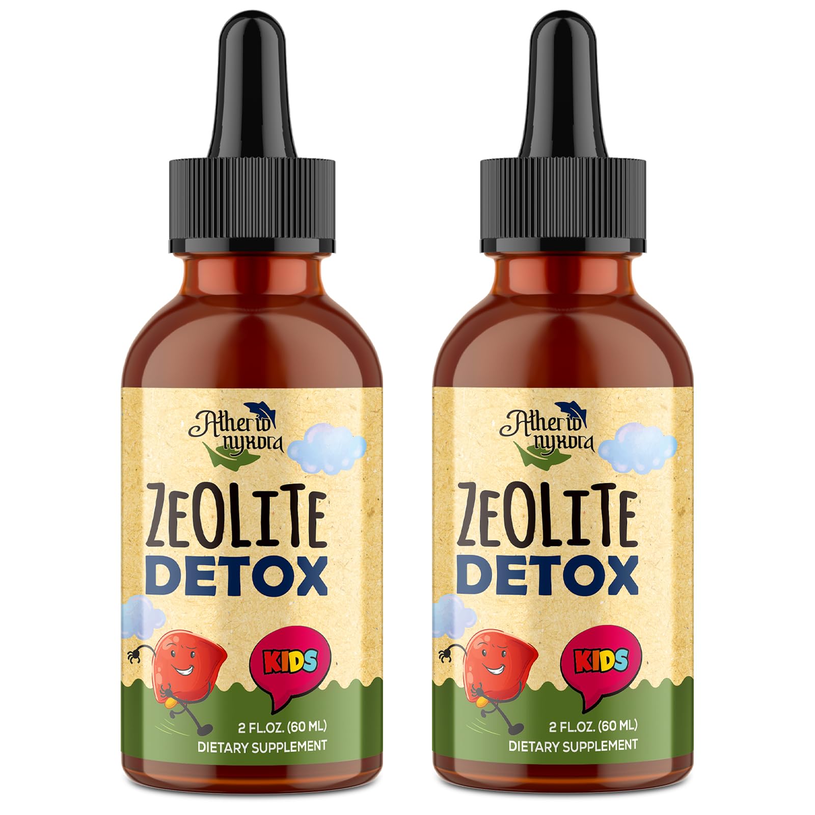 Atherionyxora Zeolite Detox – bouteille 120 ml, détox douce et naturelle.