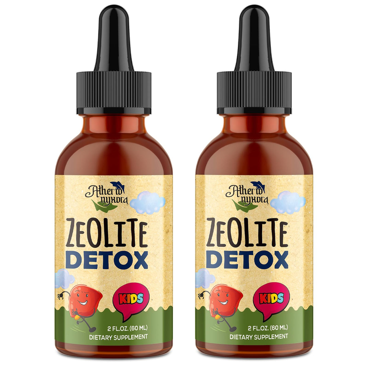 Atherionyxora Zeolite Detox – bouteille 120 ml, détox douce et naturelle.