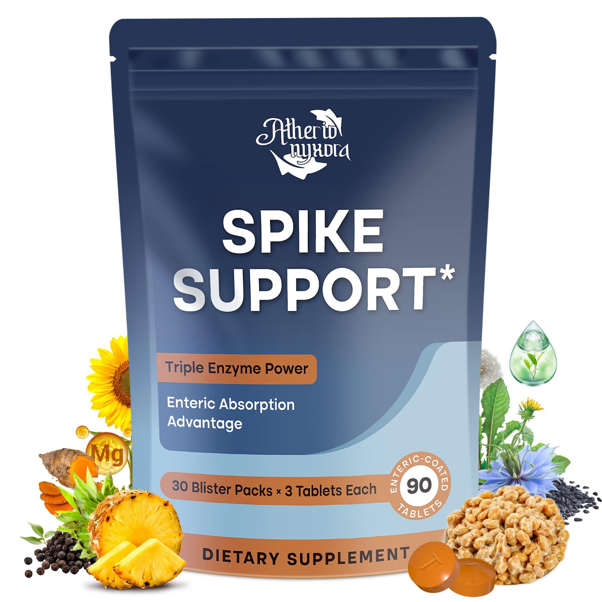 Atherionyxora Spike Detox, bouteille – soutien potentiel à la circulation et à l'inflammation.