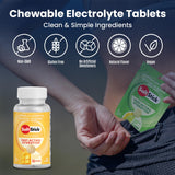Athlète utilisant SaltStick FastChews pendant la course pour l’endurance.