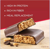 Atkins barre-repas chocolat-cacahuète, utilisation quotidienne idéale pour les déplacements et les pauses.