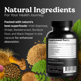 Atlantic Naturals biodisponibilite améliorée grâce au poivre noir et au bardane.