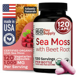 Atlantic Naturals capsules algue de mer irlandaise pour un apport nutritionnel quotidien.