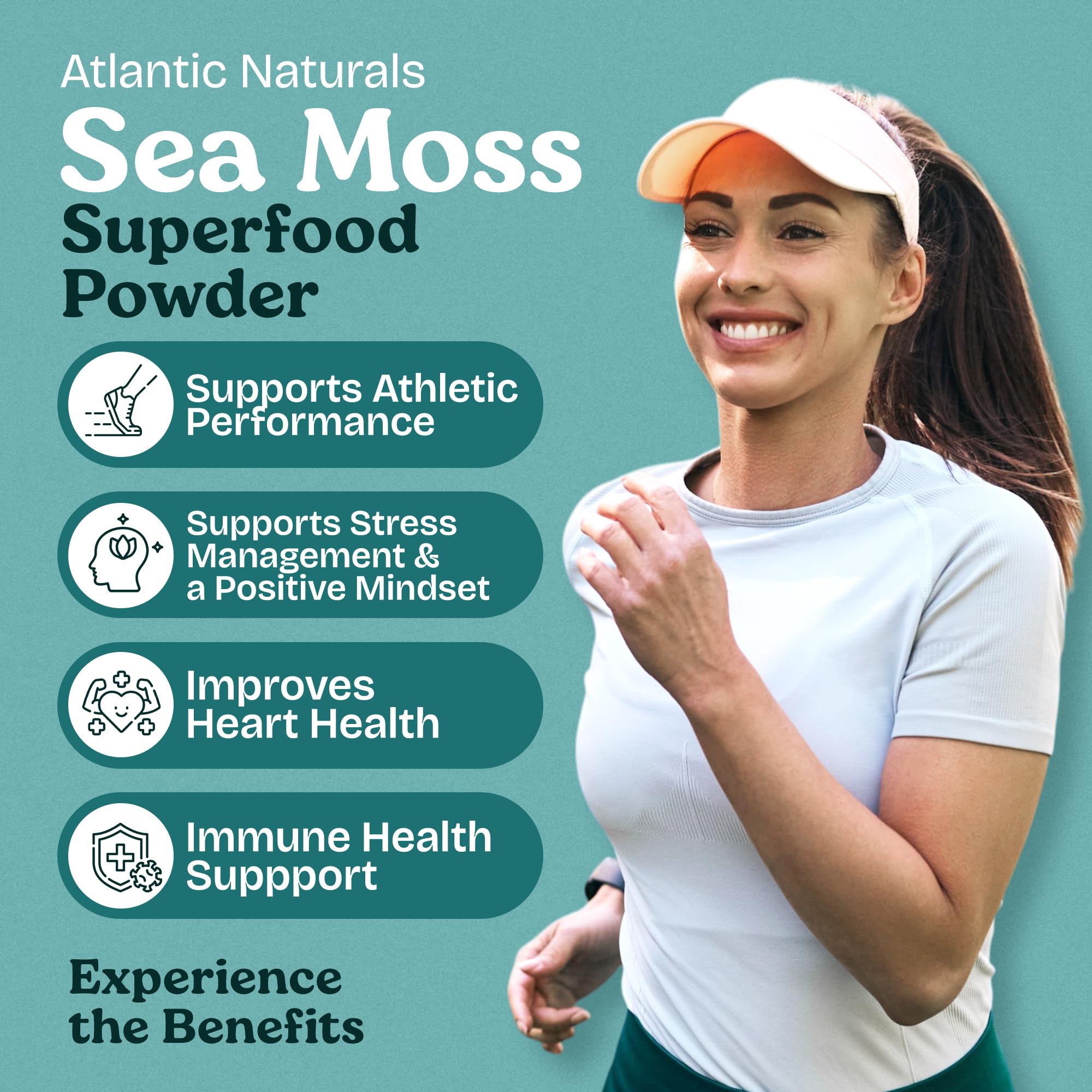 Poudre d’Ashwagandha Atlantic Naturals prêtant un soutien énergétique.