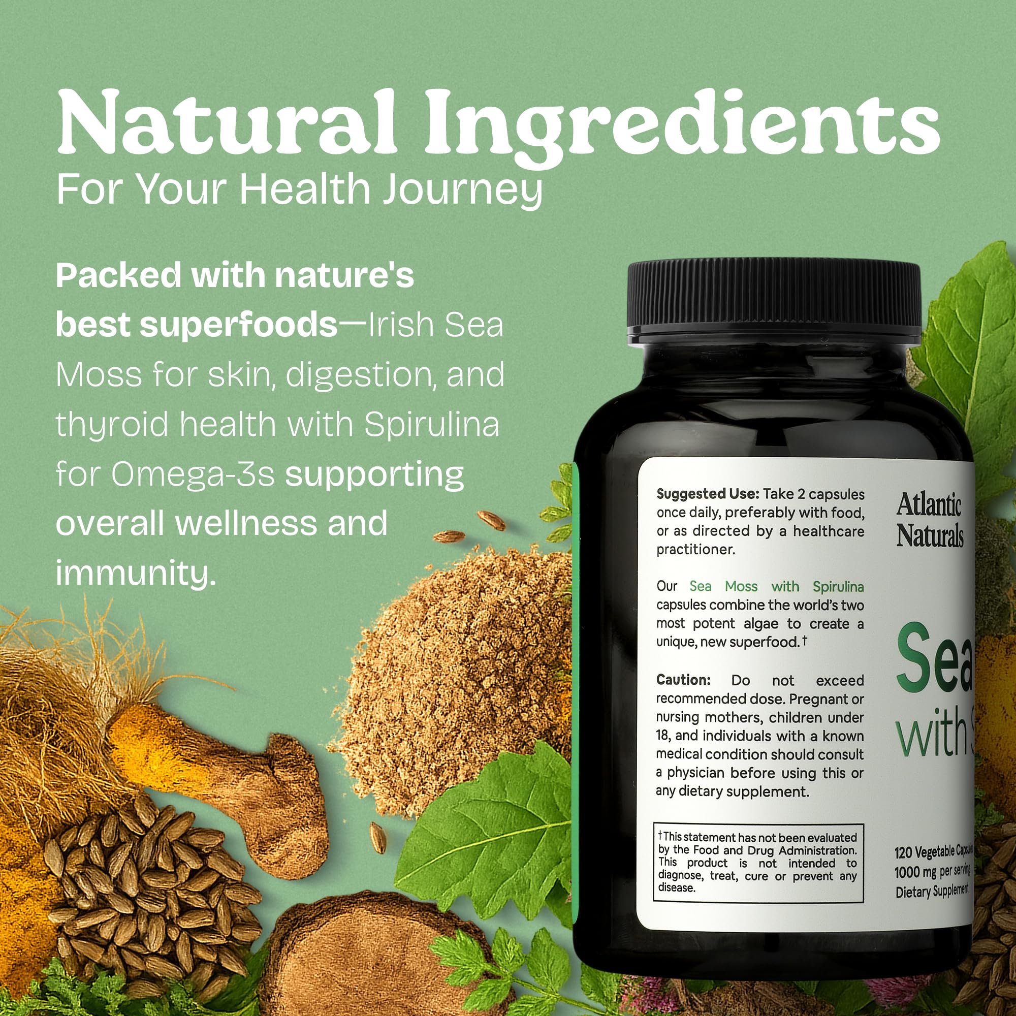 Capsules Atlantic Naturals prêtes à prendre dans la routine quotidienne