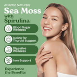 Capsules Sea Moss Spiruline en gros plan, faciles à intégrer à la routine matinale