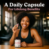 Atlantic Naturals usage avec un verre d'eau pour une prise rapide.