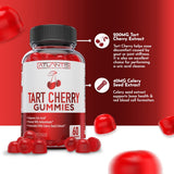 Gommes Cerise Tart en gros plan, texture moelleuse et goût fruité Atlantis Nutrition.