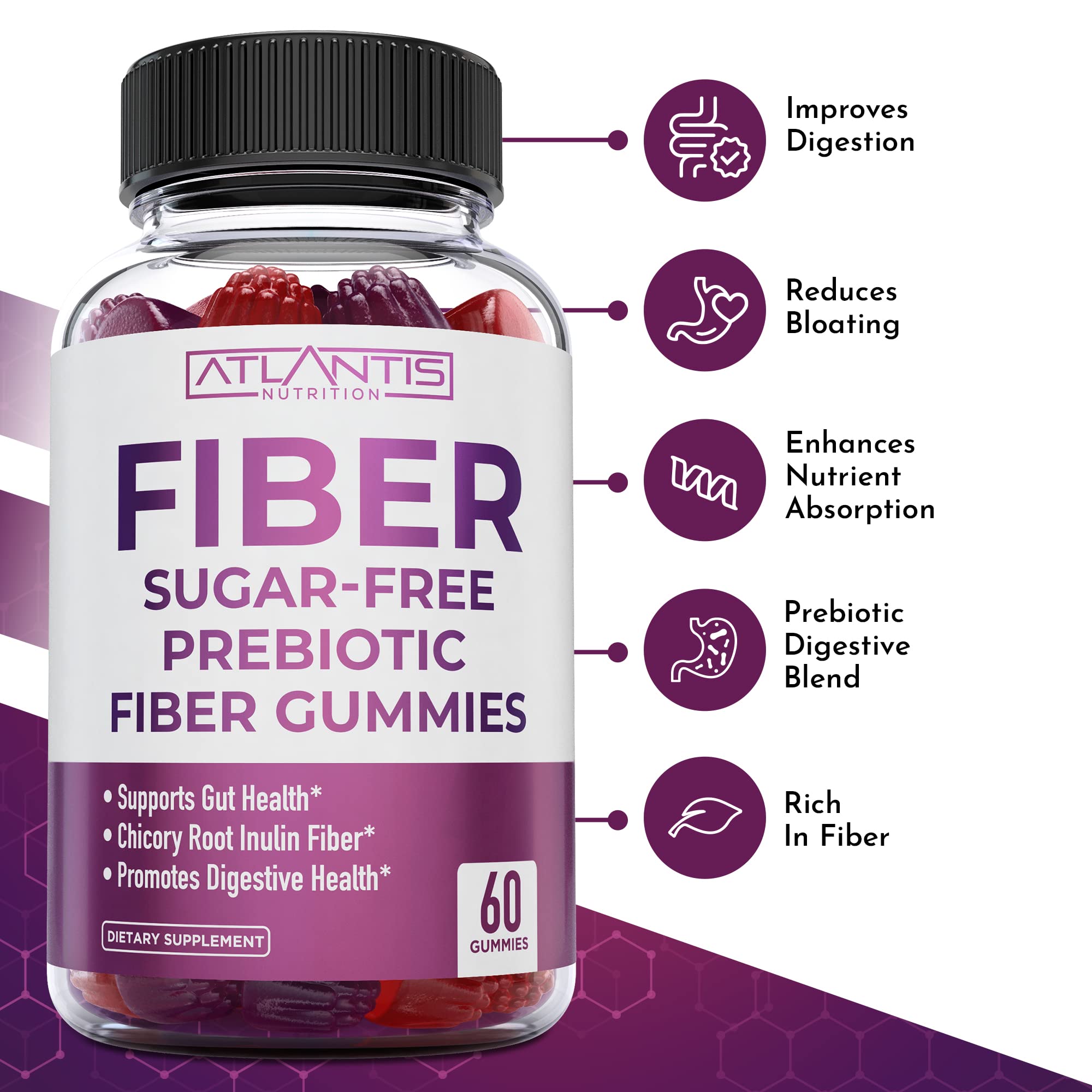 Gommes Atlantis Nutrition pour digestion régulière et confort digestif