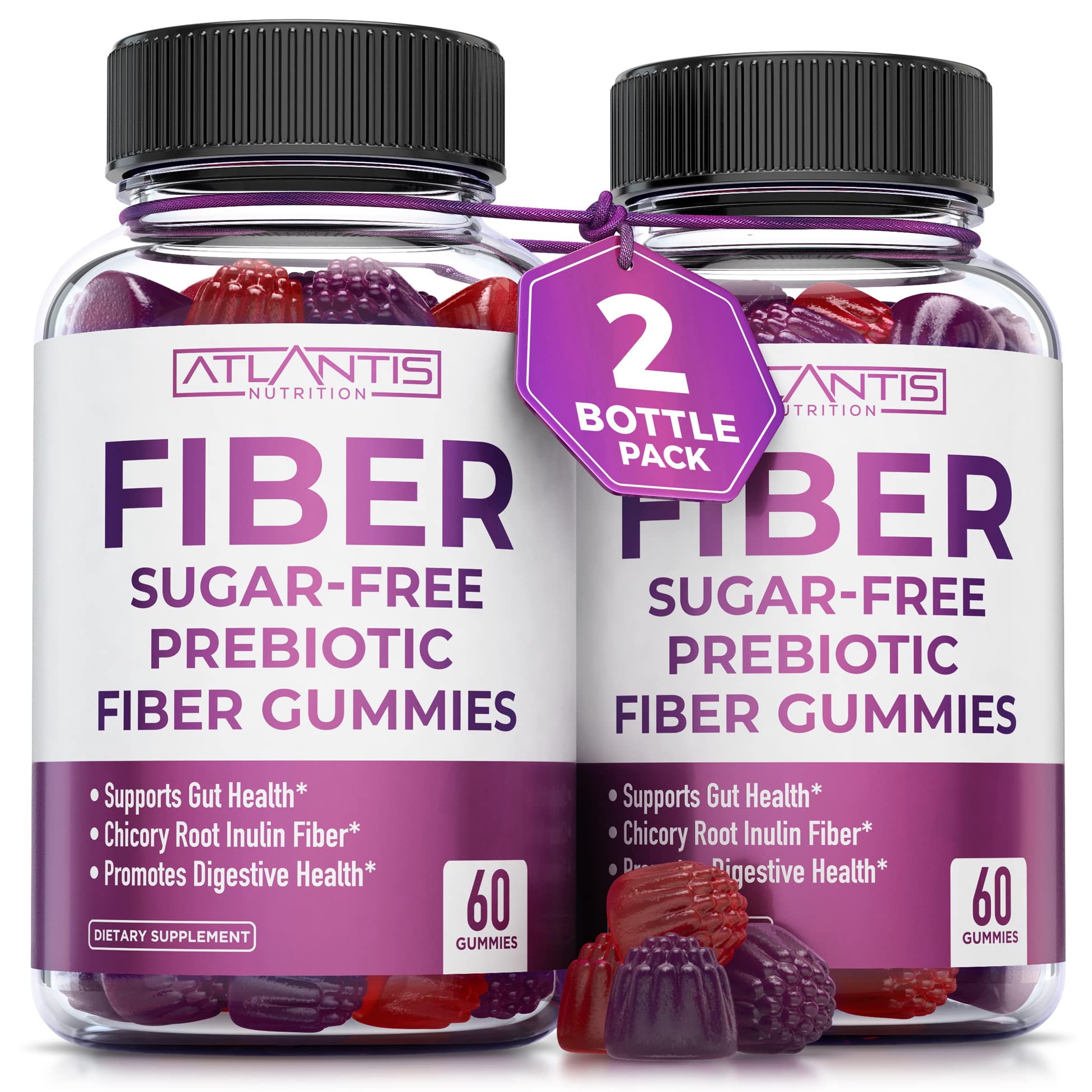 Gommes Atlantis Nutrition fibres sans sucre, apport quotidien pratique