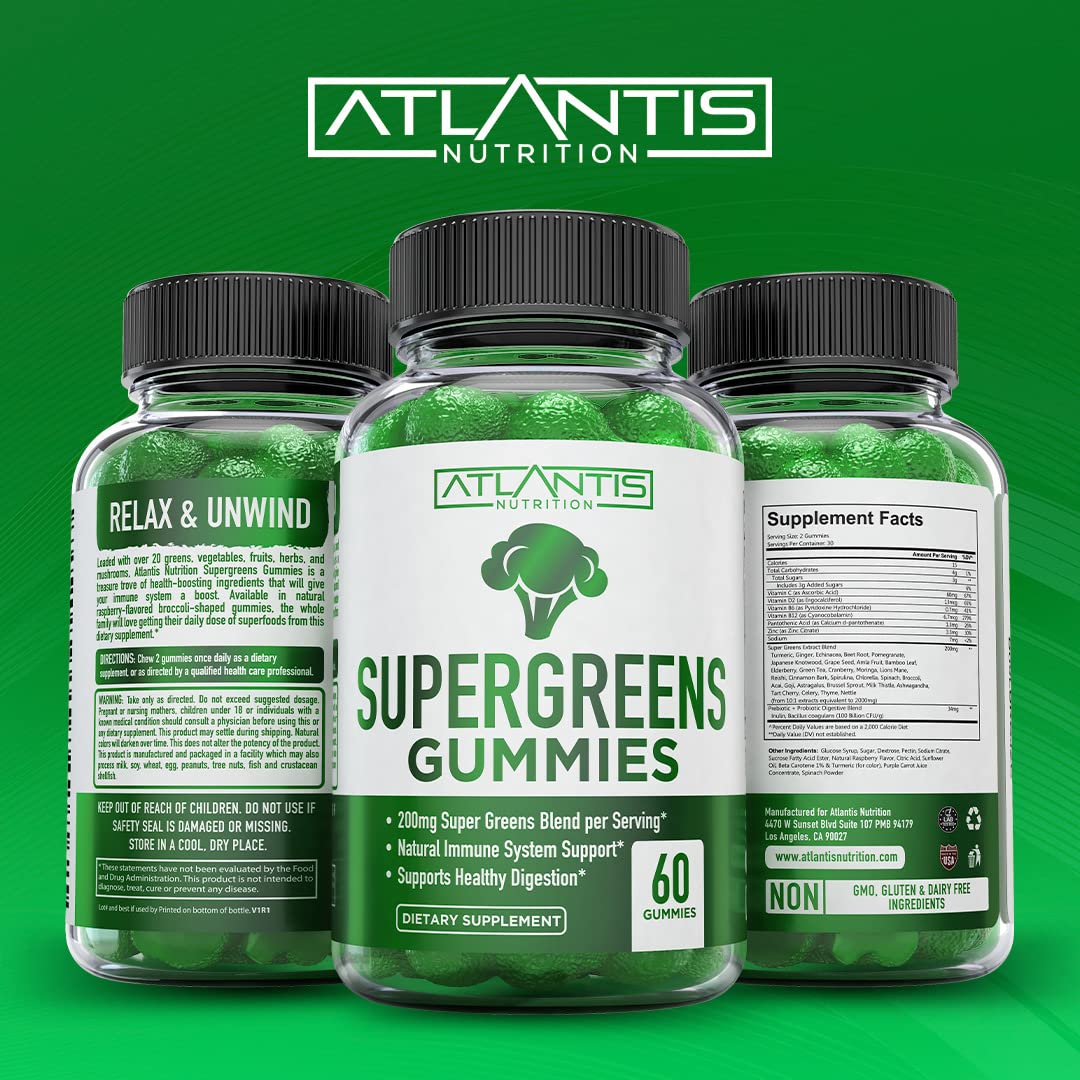 Gommes d’Atlantis Nutrition ciblant l’immunité naturelle et le bien-être.