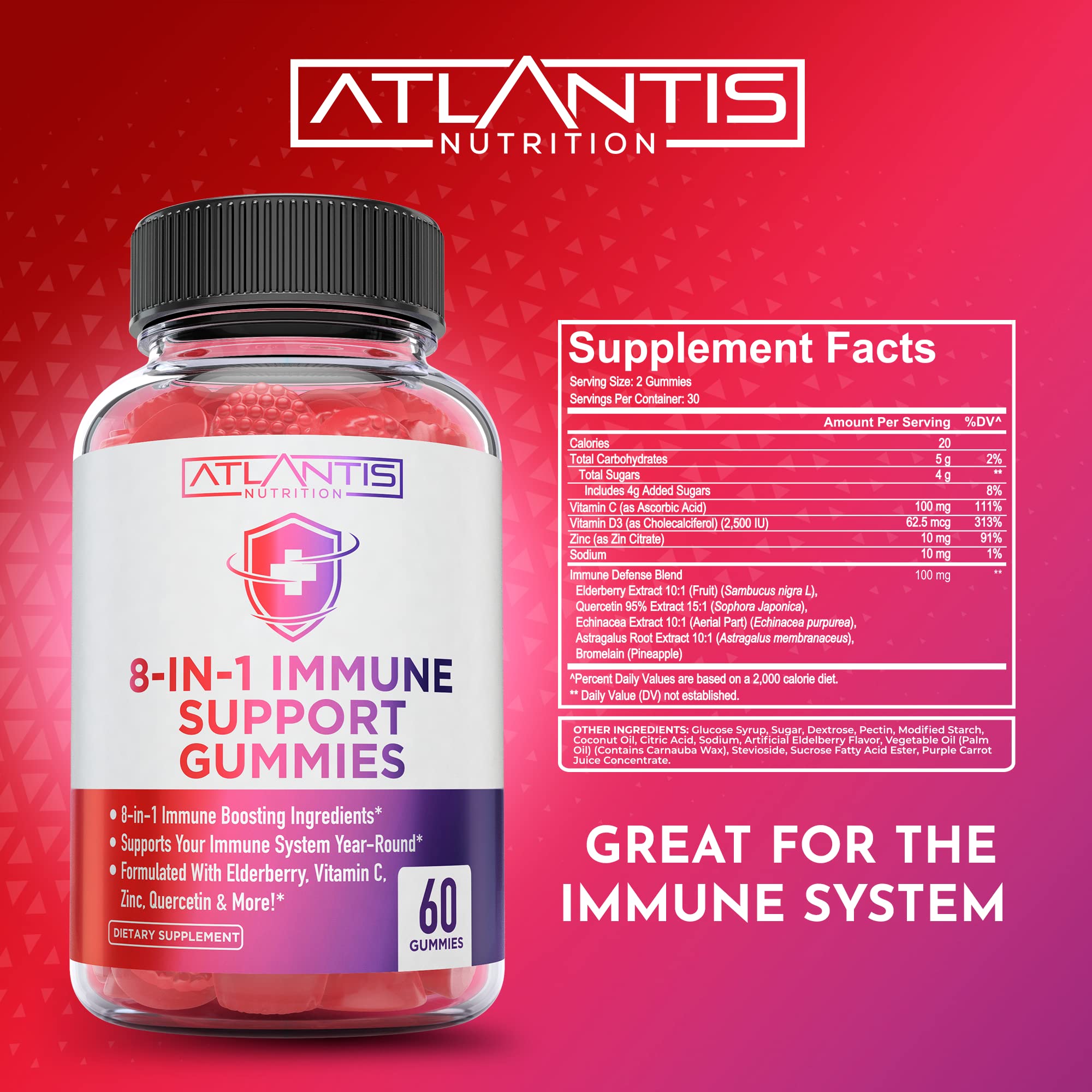 Atlantis Nutrition bromélaïne, soutien immunitaire et bien-être digestif léger.