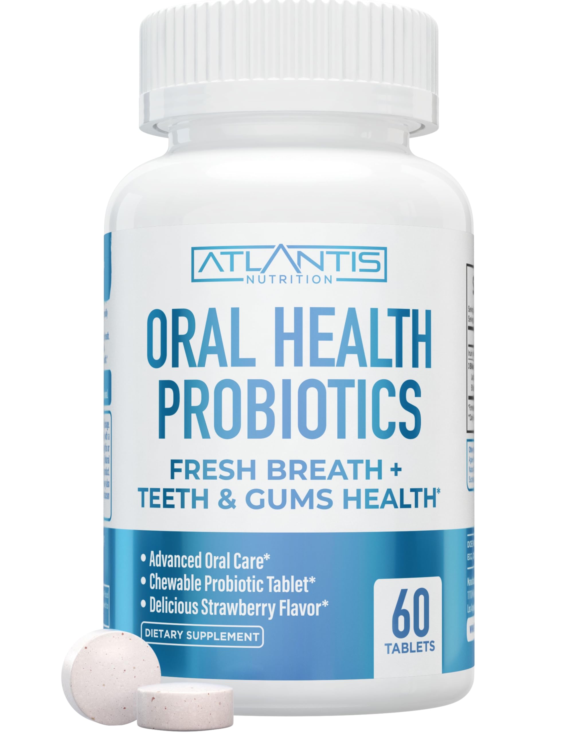 Emballage Atlantis Nutrition Probiotiques Orales – pratique et prêt à l’emploi.