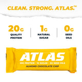 Atlas Barres protéinées – arôme amande chocolat pépites, goût authentique.