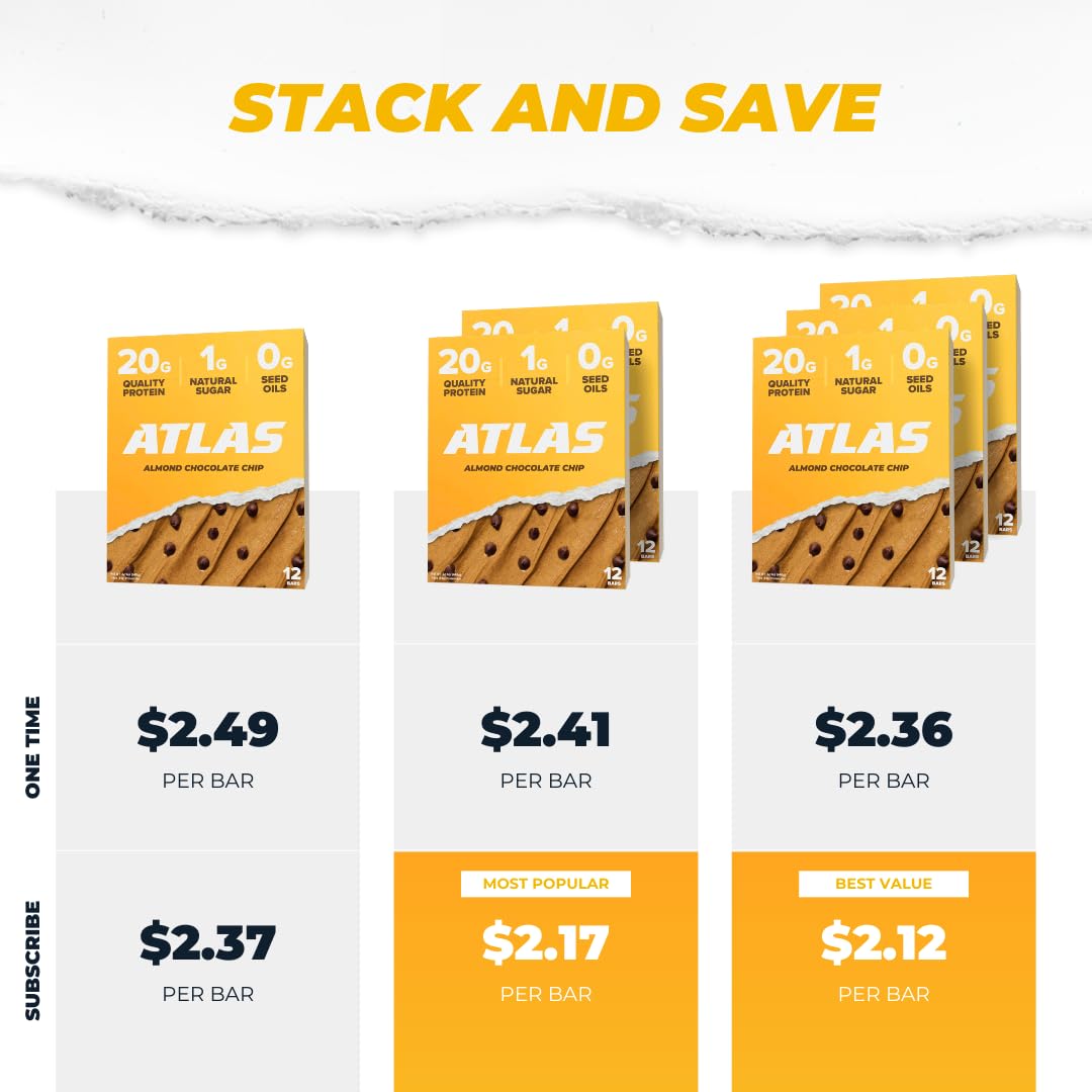 Atlas Barres protéinées – pause snack rapide, source de protéines.