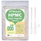 ATNreuro: capsules véganes vides avec deux micro-cuillères pour dosage précis