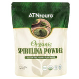 ATNreuro Spiruline organique poudre – dosage et verre doseur, soutient l'énergie naturelle.