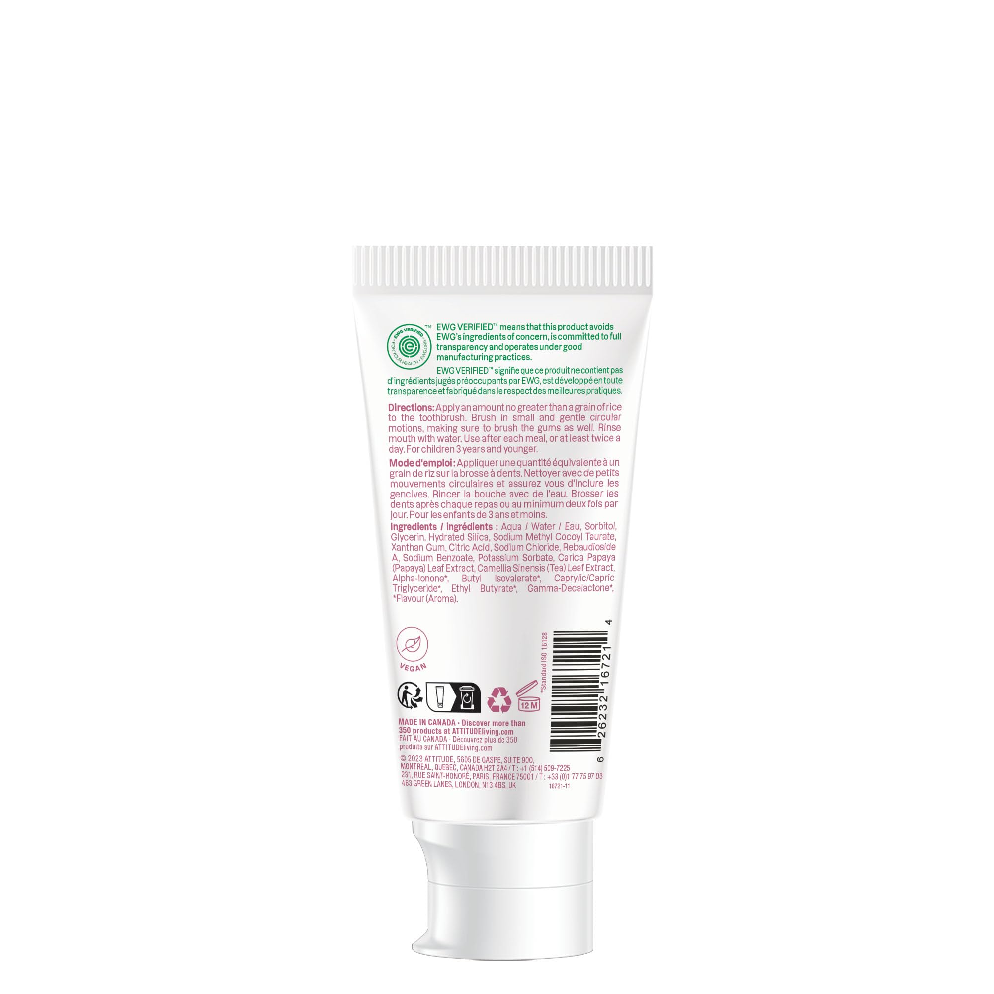 Idéal en voyage pour une hygiène dentaire pratique avec ATTITUDE.