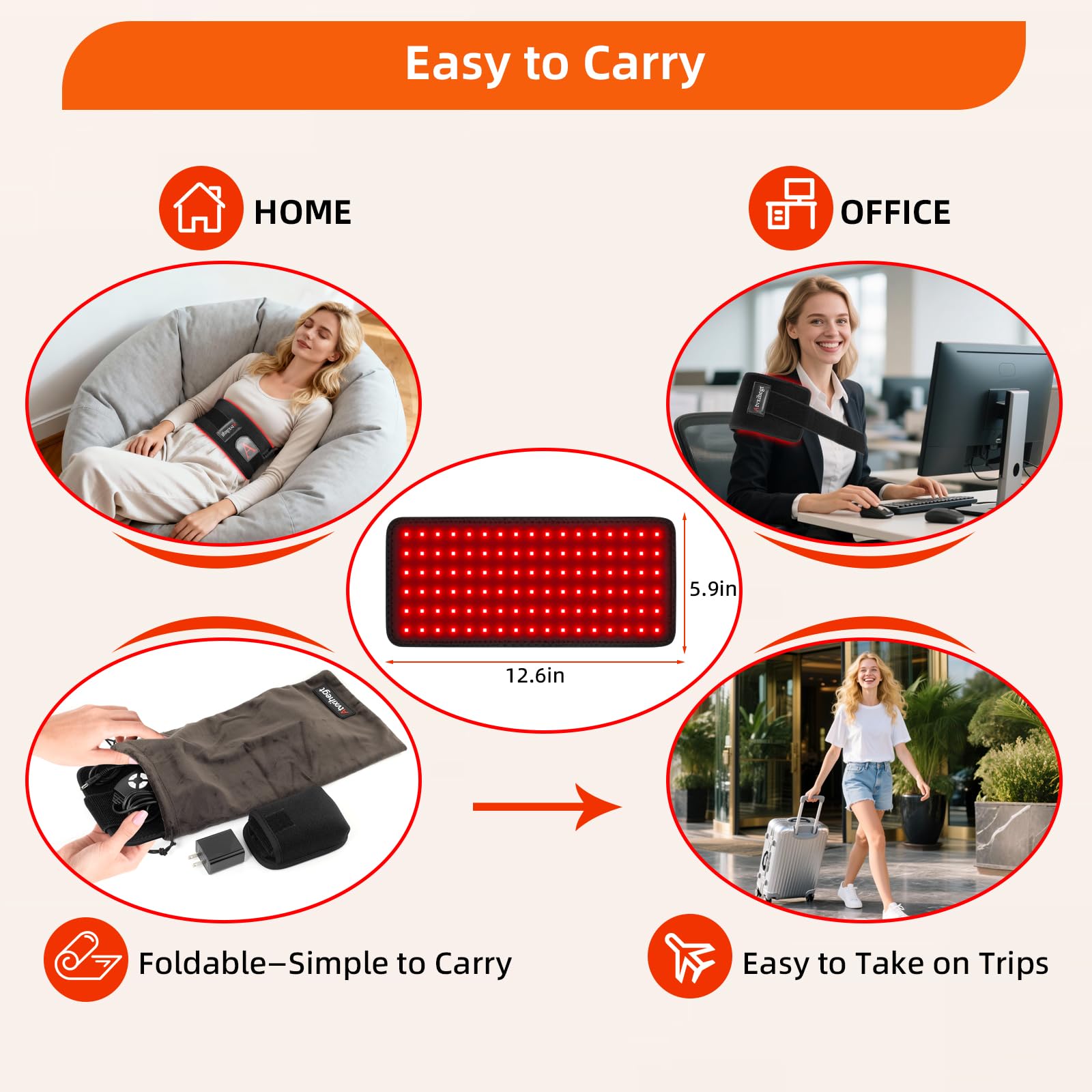 Atvxihegt emballage clair et informatif du produit de thérapie lumineuse.