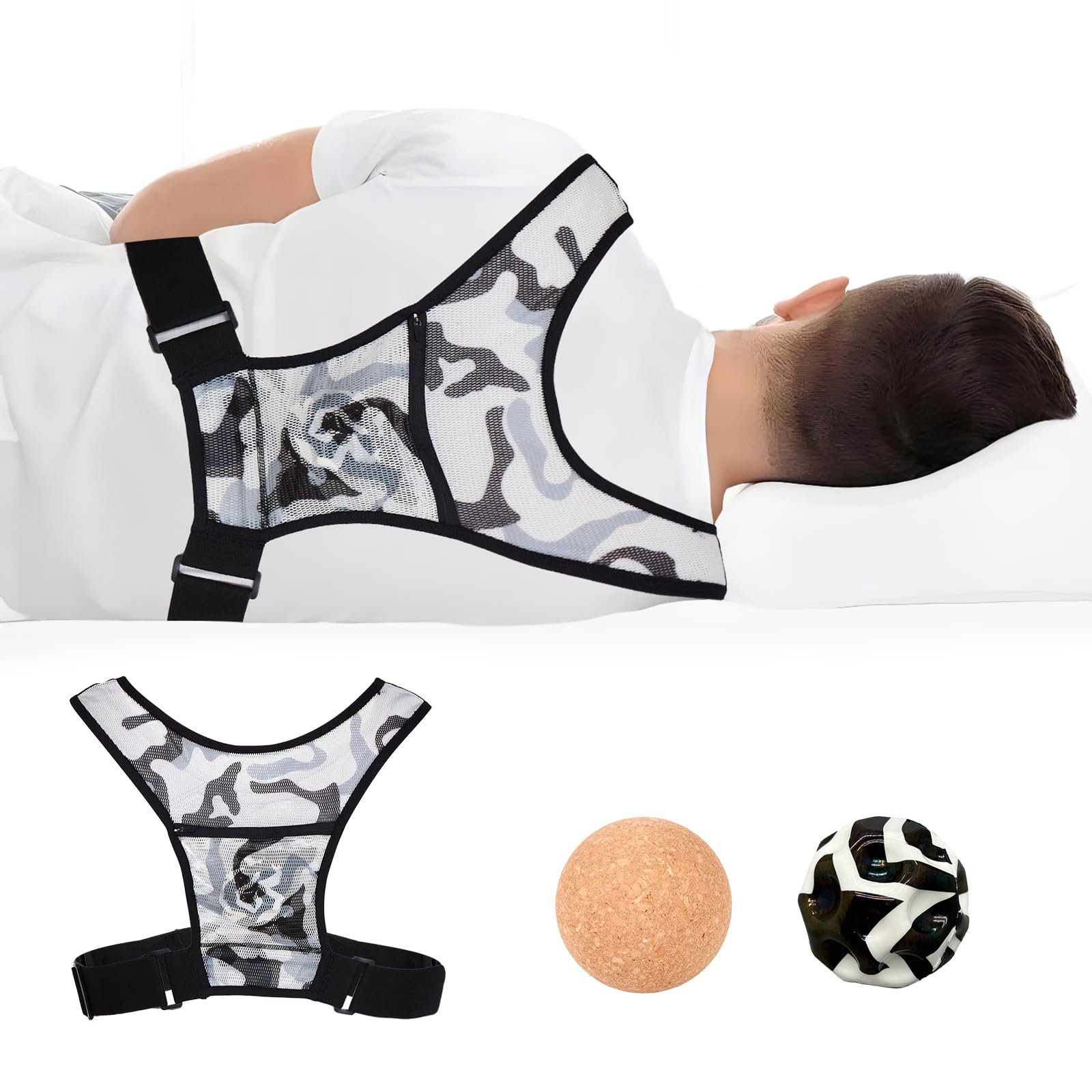 atypebrace gilet anti-ronflement, soutien discret pour des nuits plus calmes et confortables.