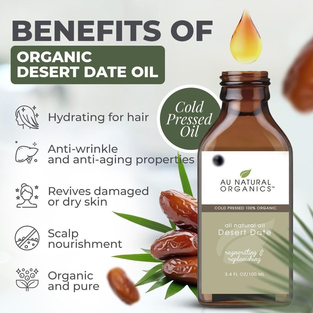 Application visage avec l’Huile Desert Date d’Au Natural Organics pour nourrir la peau.