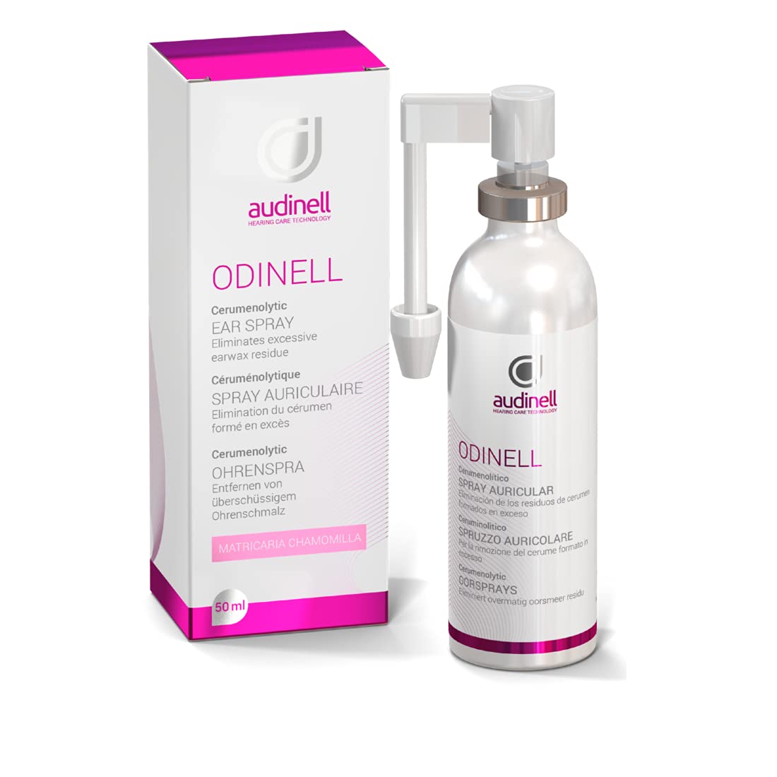Audinell bouteille 50 ml, pratique pour l'hygiène auditive à domicile.
