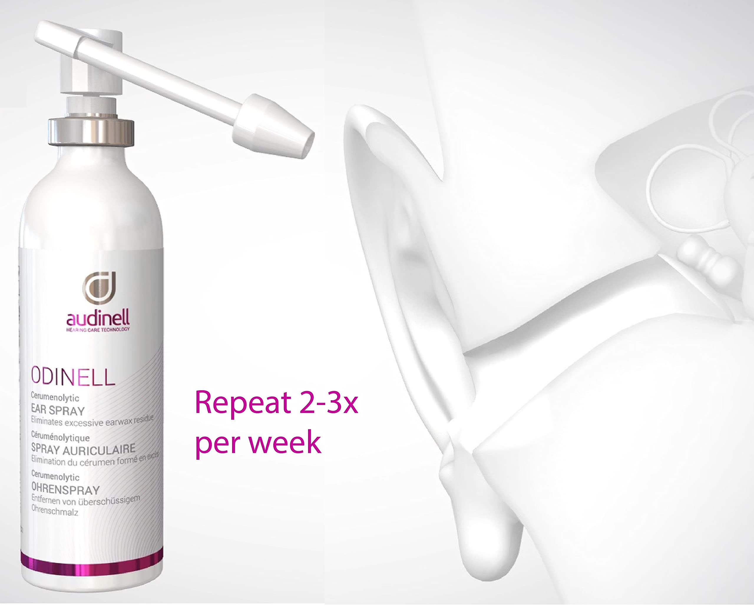 Audinell usage dans la douche, résidus facilement évacués.
