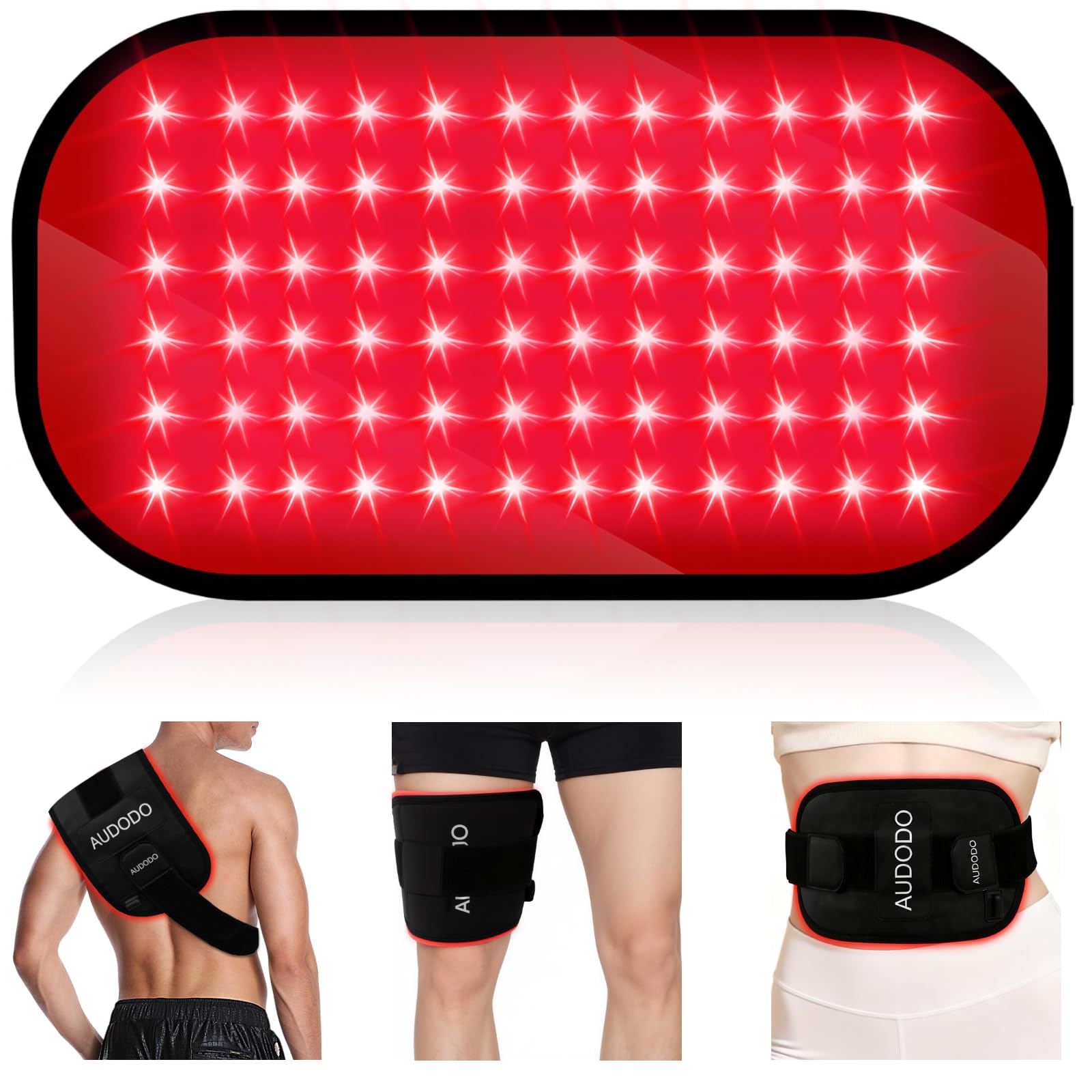 AUDODO bandeau lumière rouge et infrarouge pour détente musculaire