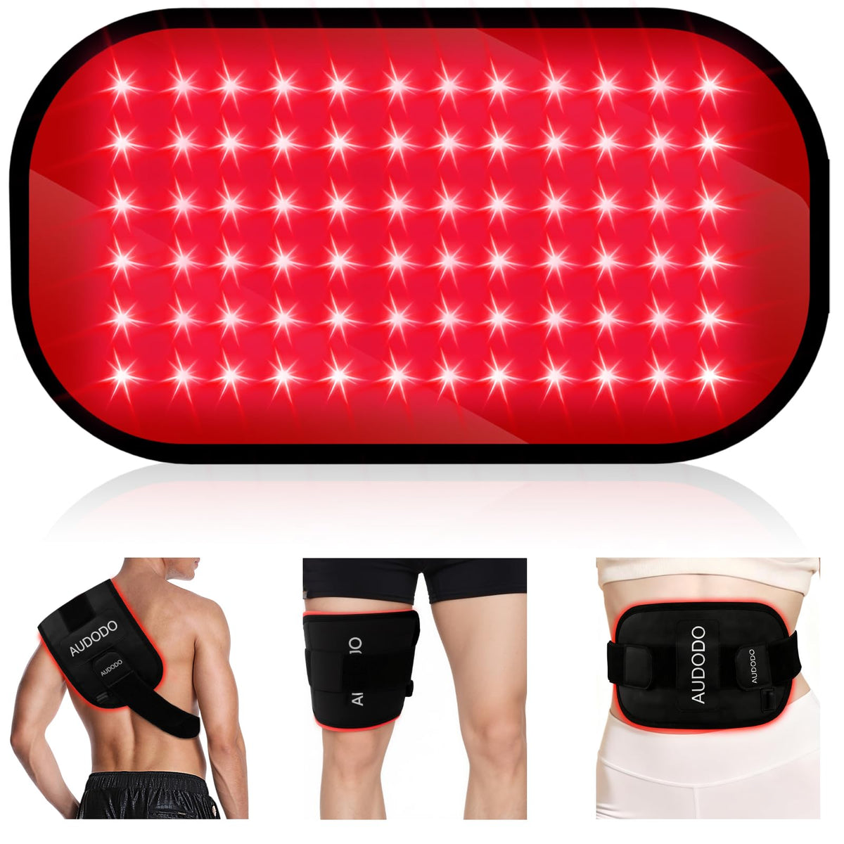 AUDODO bandeau lumière rouge et infrarouge pour détente musculaire