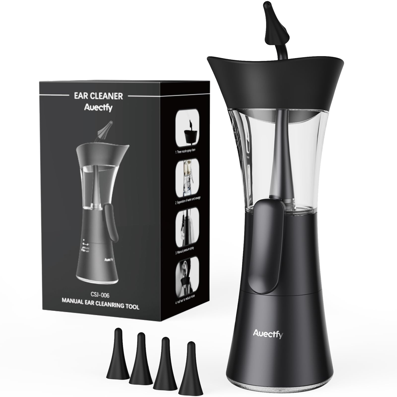 Auectfy kit-nettoyage-oreille-poignee-unique offre une prise en main ergonomique.
