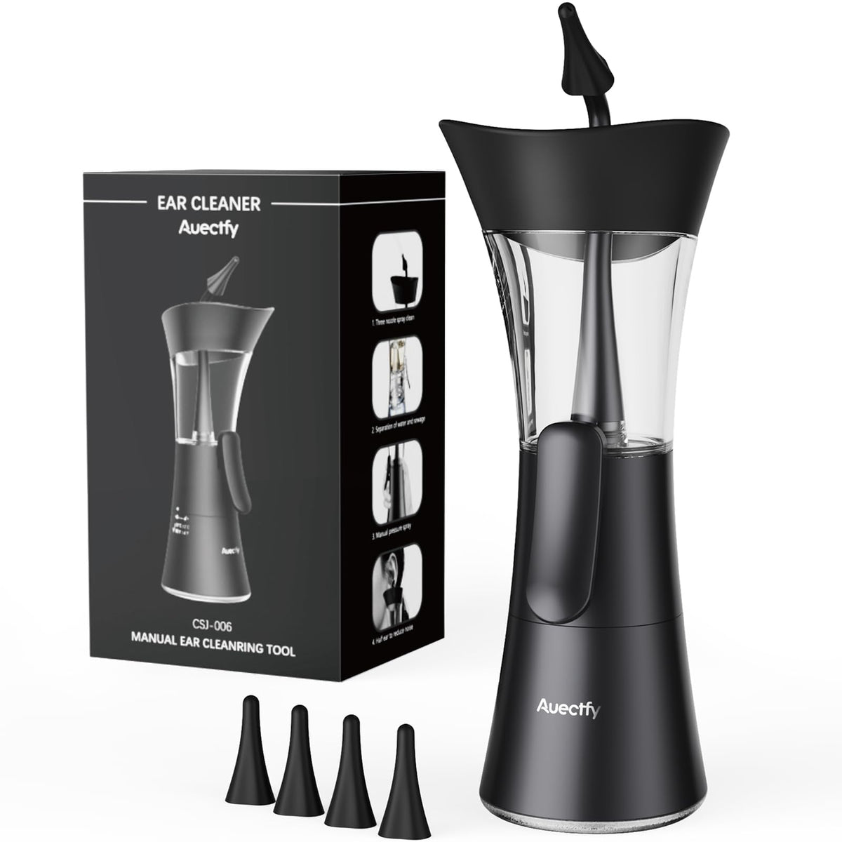 Auectfy kit-nettoyage-oreille-poignee-unique offre une prise en main ergonomique.