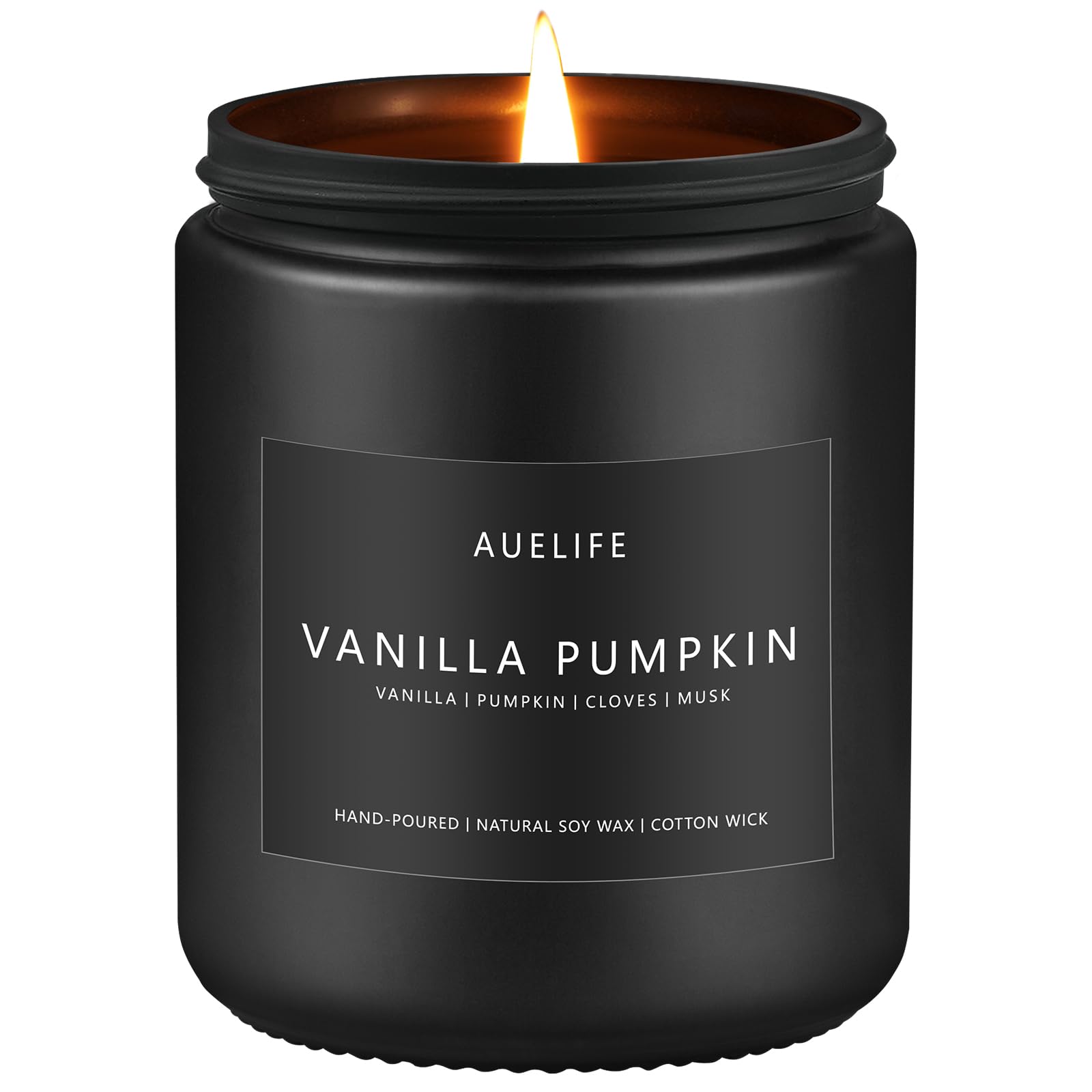 Bougie Auelife automne vanille-potiron: parfum réconfortant pour une ambiance chaleureuse