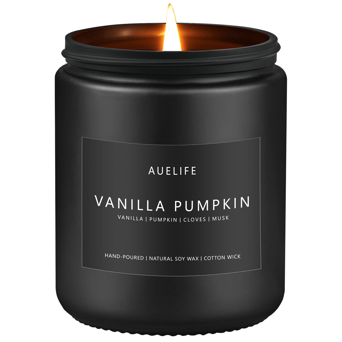 Bougie Auelife automne vanille-potiron: parfum réconfortant pour une ambiance chaleureuse