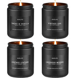 Auelife bougie cuir-intense pour une ambiance masculine chaleureuse.