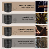 Auelife bougie fumee-bois pour une atmosphère élégante et apaisante.