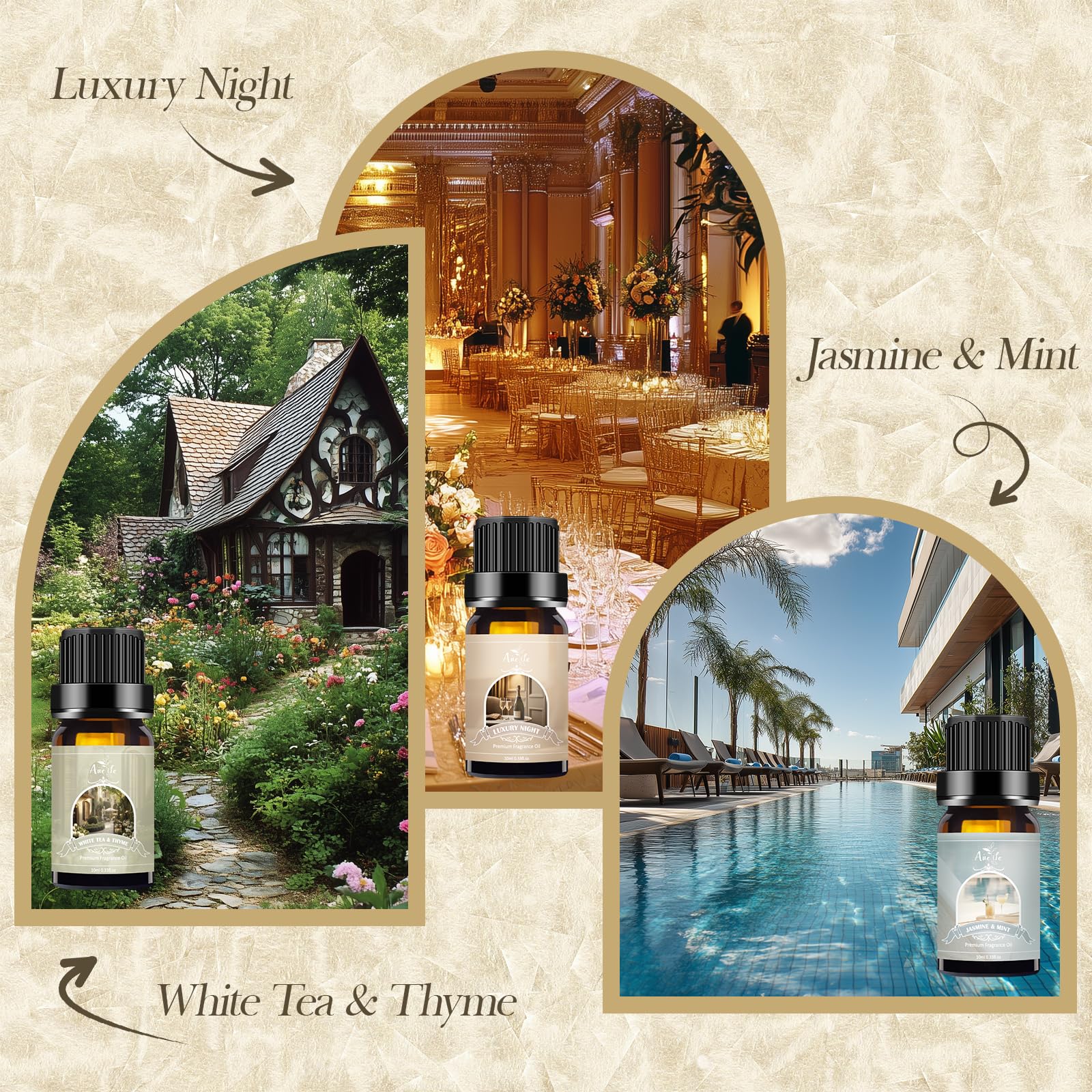Auelife White Tea Thyme: parfum frais pour espaces calmes