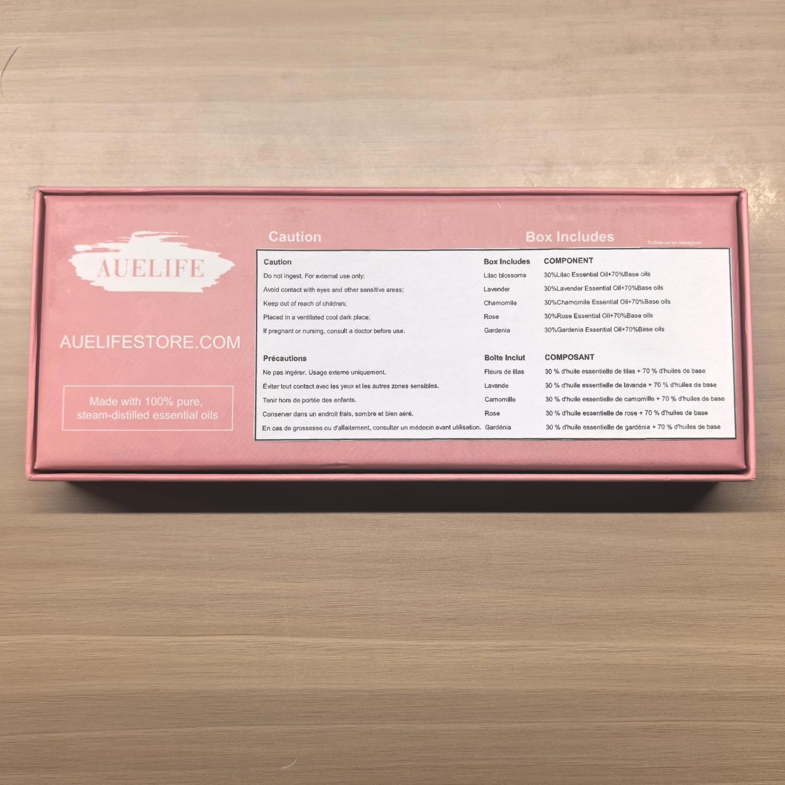 Diffuseur ultrasonique et huiles Auelife pour ambiance apaisante.