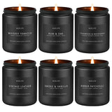 Bougies Auelife ensemble six-pack pour homme créant une ambiance chaleureuse.
