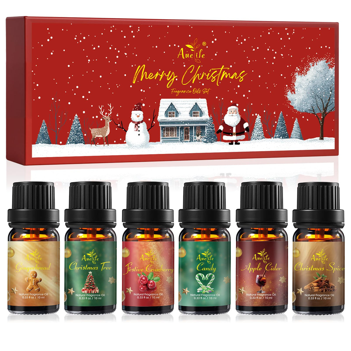 Auelife Huiles hivernales Sapin Noël: parfum frais et ambiance festive dans le diffuseur.
