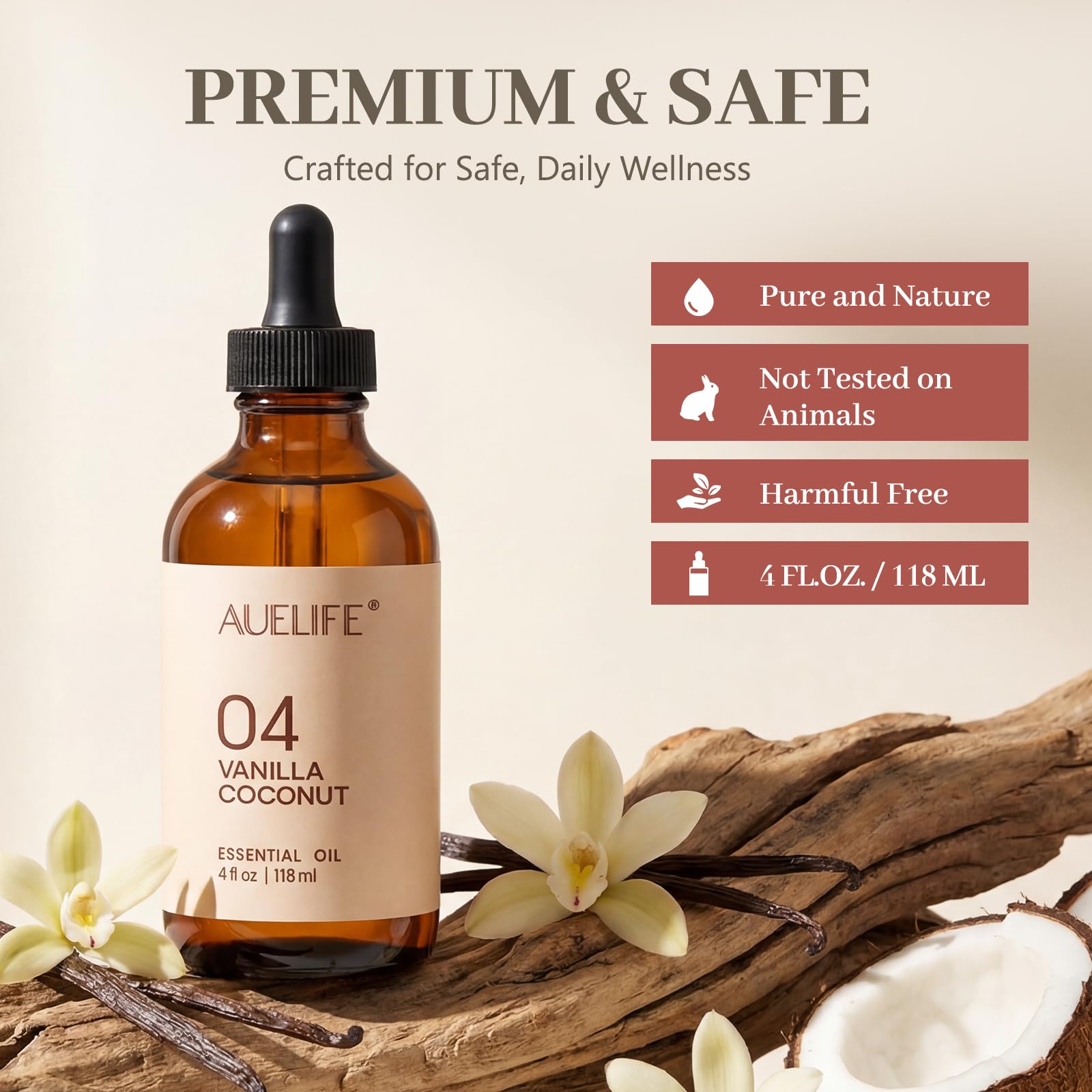 Auelife Vanille Coco bougies : parfum riche créant une ambiance chaleureuse lors des repas.