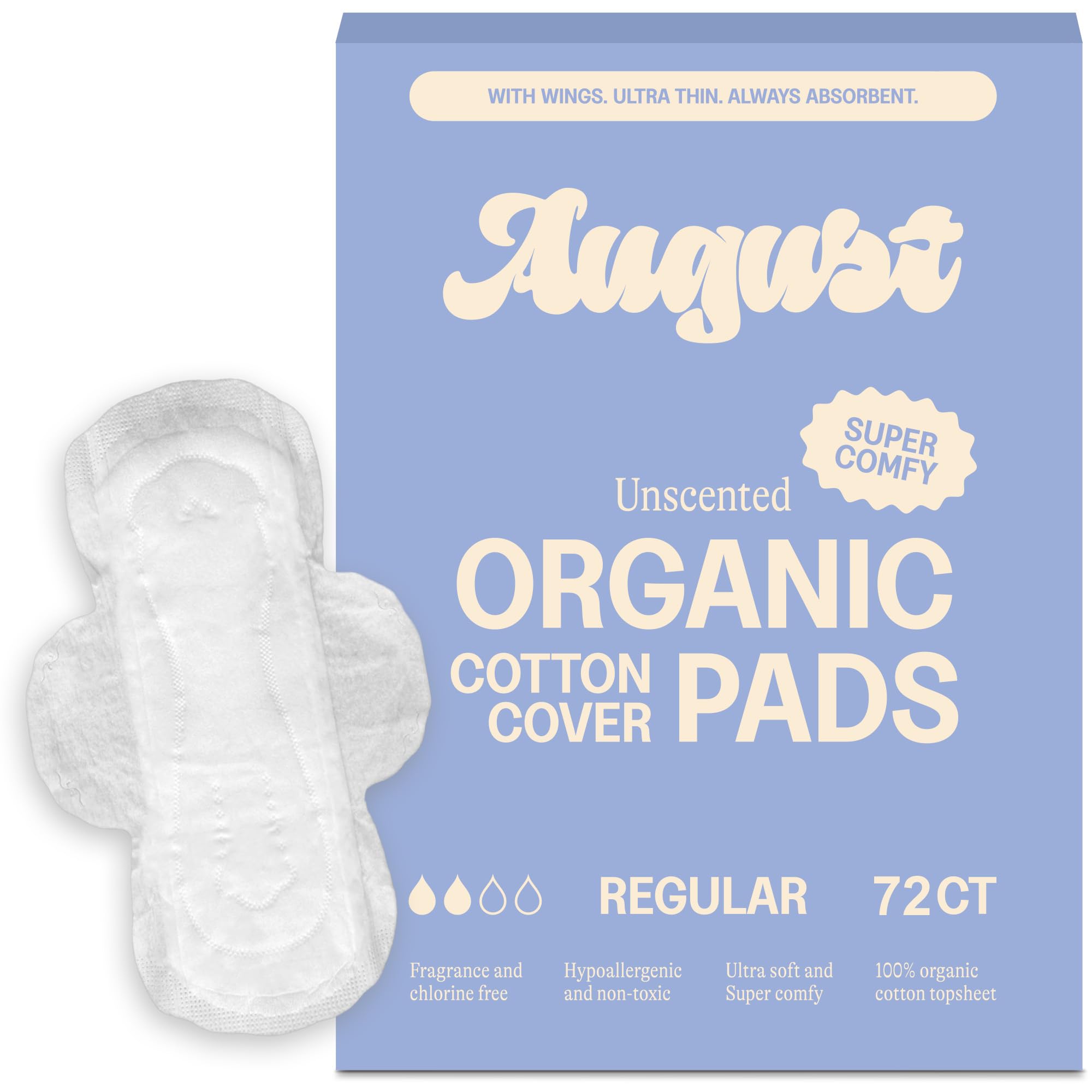 August serviettes coton biologique tissu-superieur offrent douceur et confort tout au long de la journée.