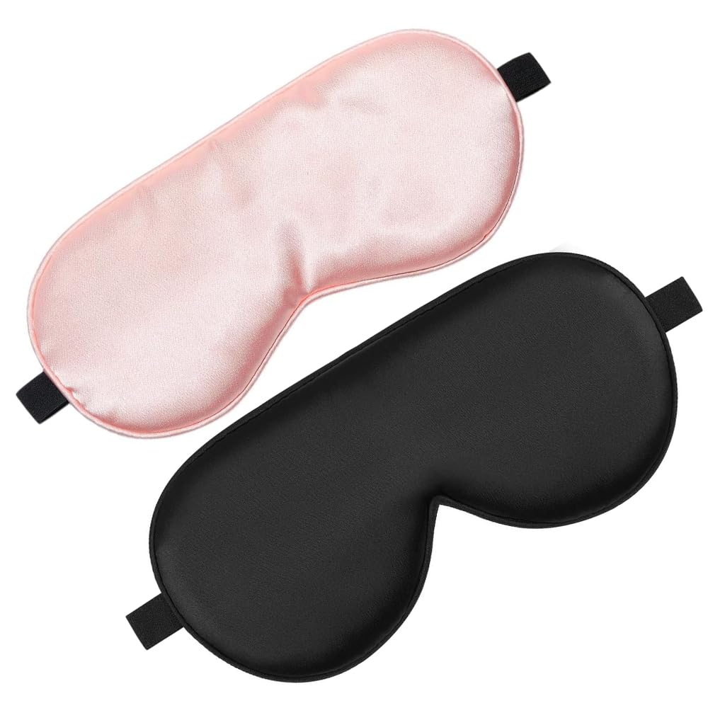 AULIGE masque yeux nuit rose, douceur textile pour sommeil confortable.