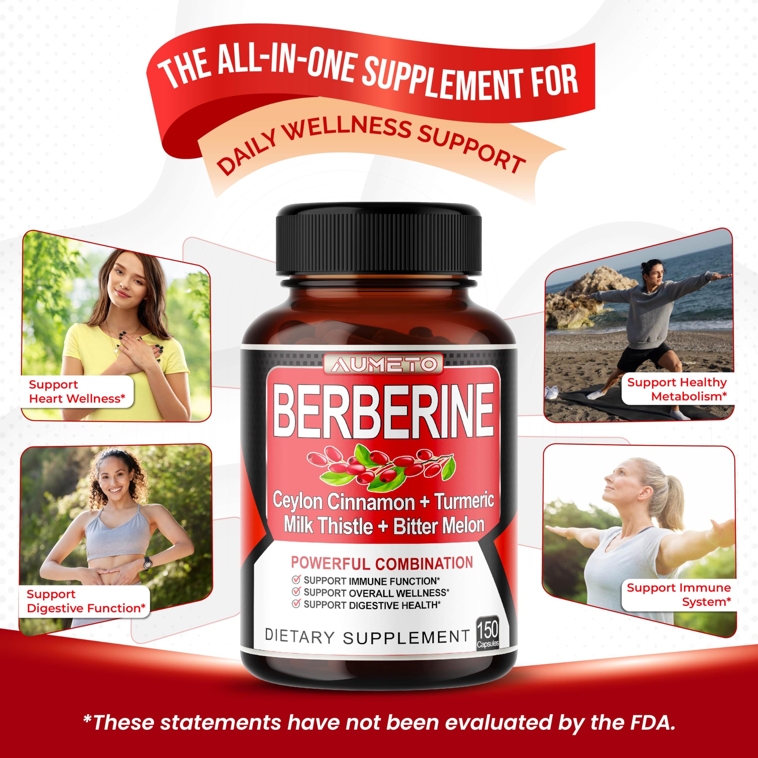 Utilisation potentielle pour le confort digestif avec AUMETO Berberine.