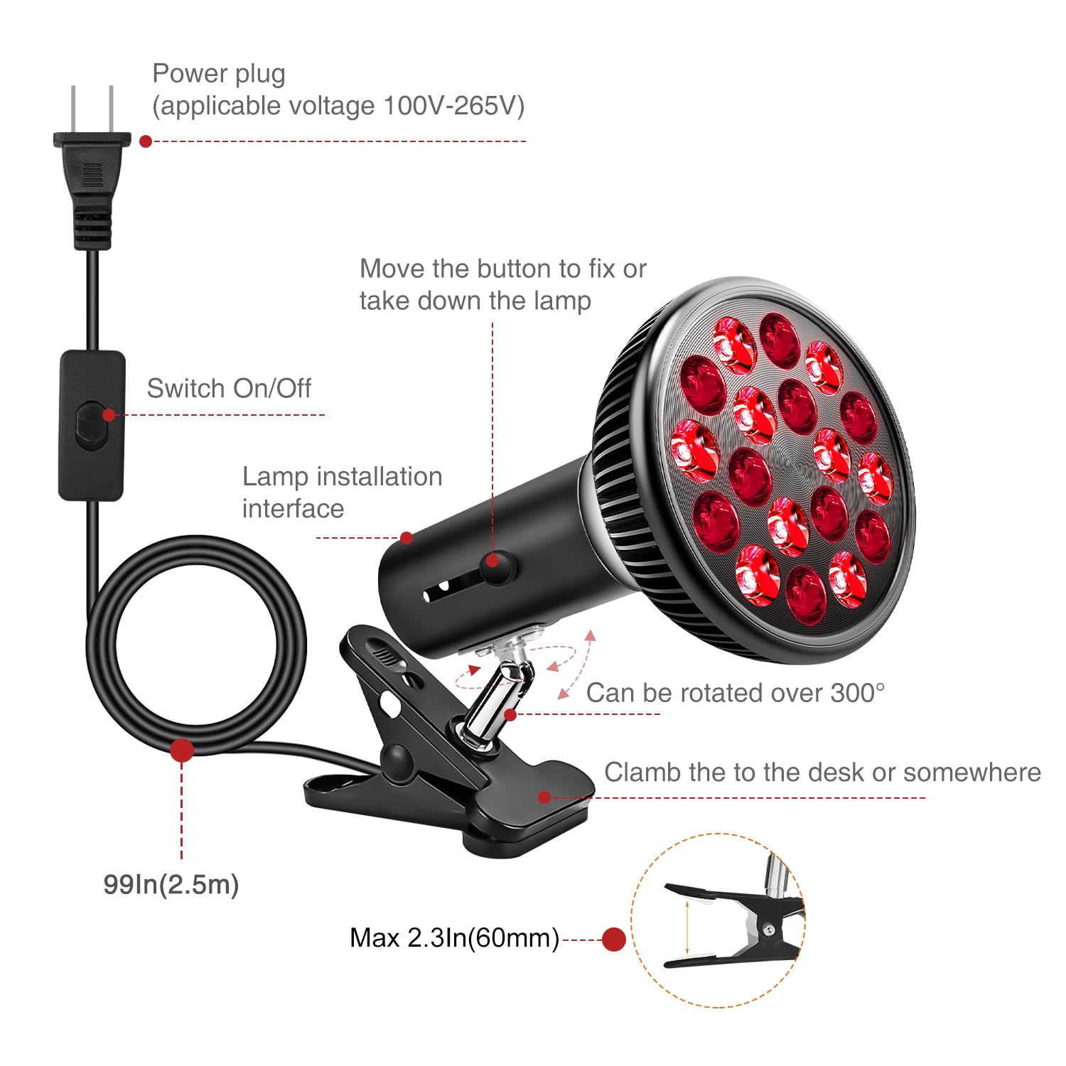 Emballage et accessoires du clip de protection Aumtrly